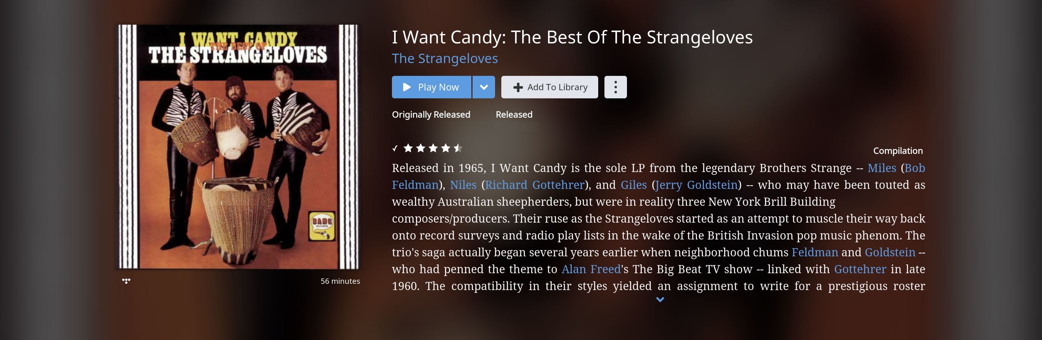 More information about "The Music In Me: Candy From Sheep (The Strangeloves Story)"